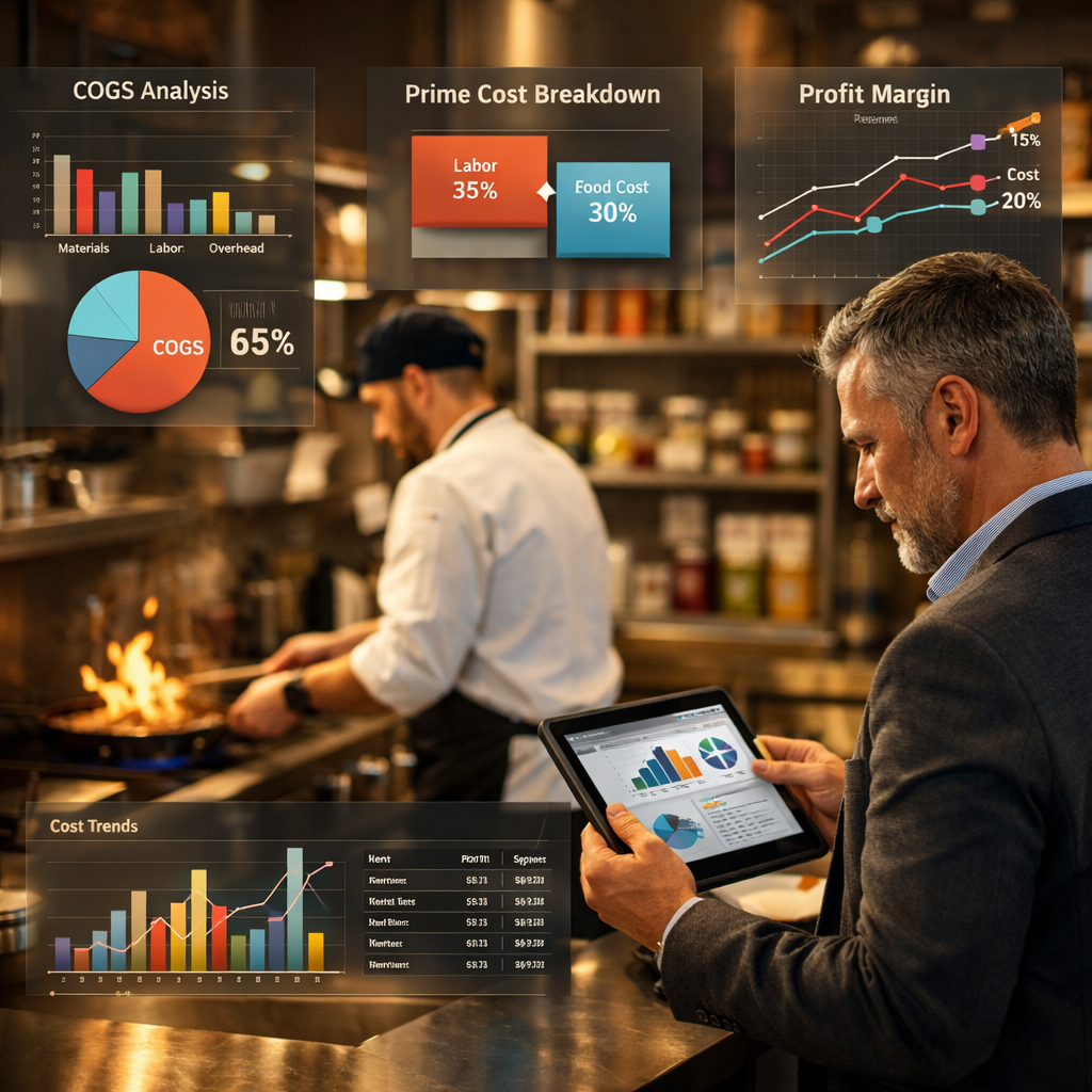 محاسبة تكاليف في المطاعم.