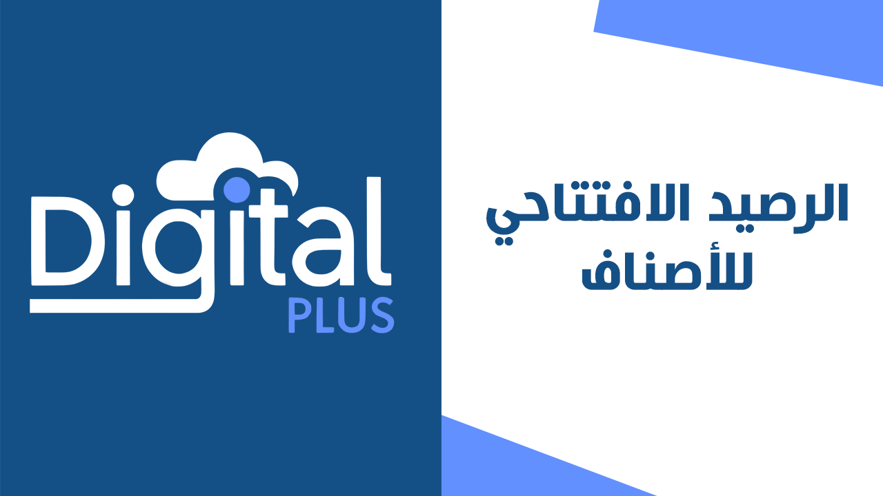 Opening balance of items | Digital Plus