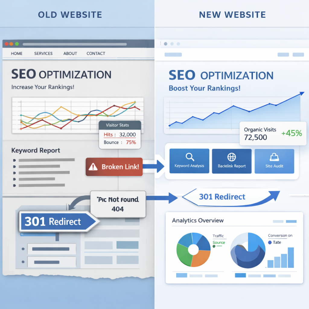 Redesign your website and maintain its ranking in search engines