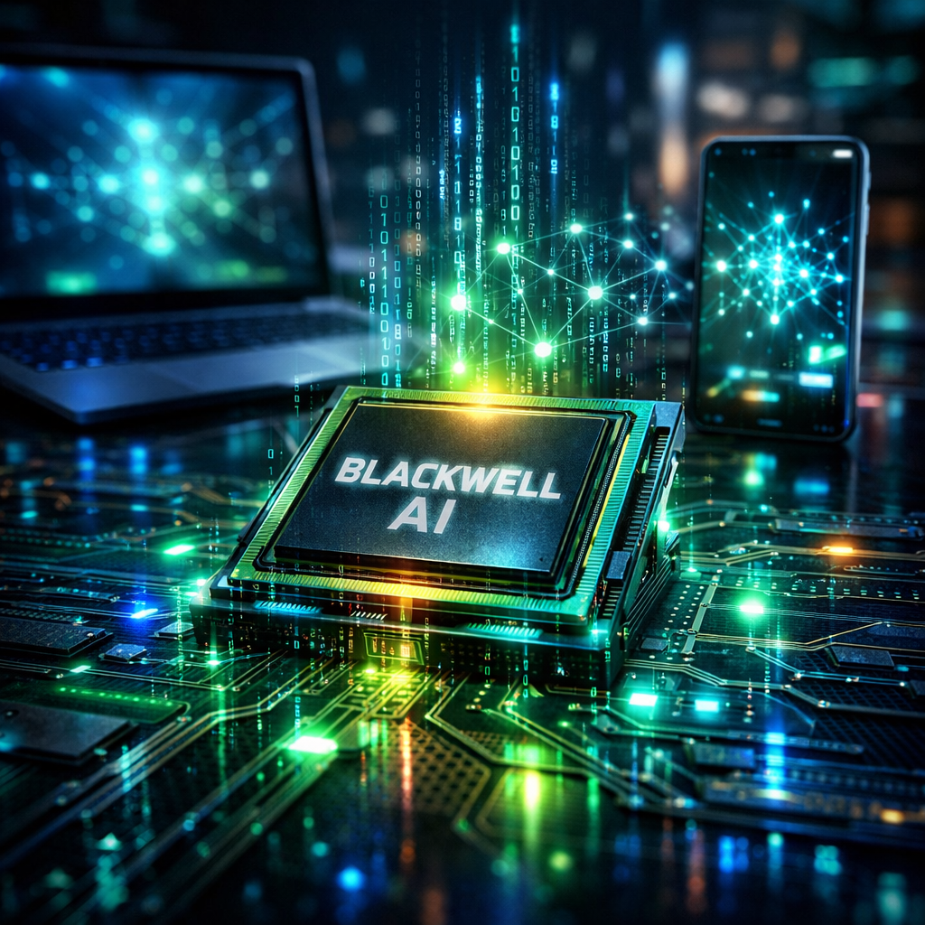 إنفيديا تكشف عن شريحة B300 ثورة الذكاء الاصطناعي تصل إلى الأجهزة المحمولة.